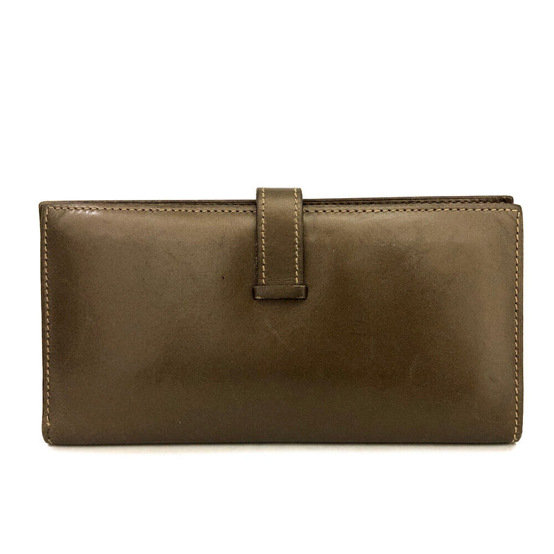 Hermes Bearn Box Calf Leather Long