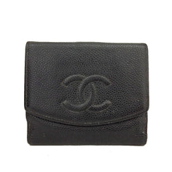 Chanel Cc Logo Caviar Skin Bifold