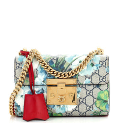 Gucci Padlock Shoulder Bag Blooms Print