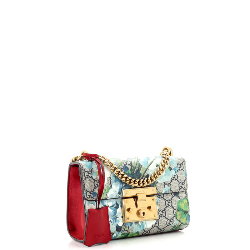 Gucci Padlock Shoulder Bag Blooms Print