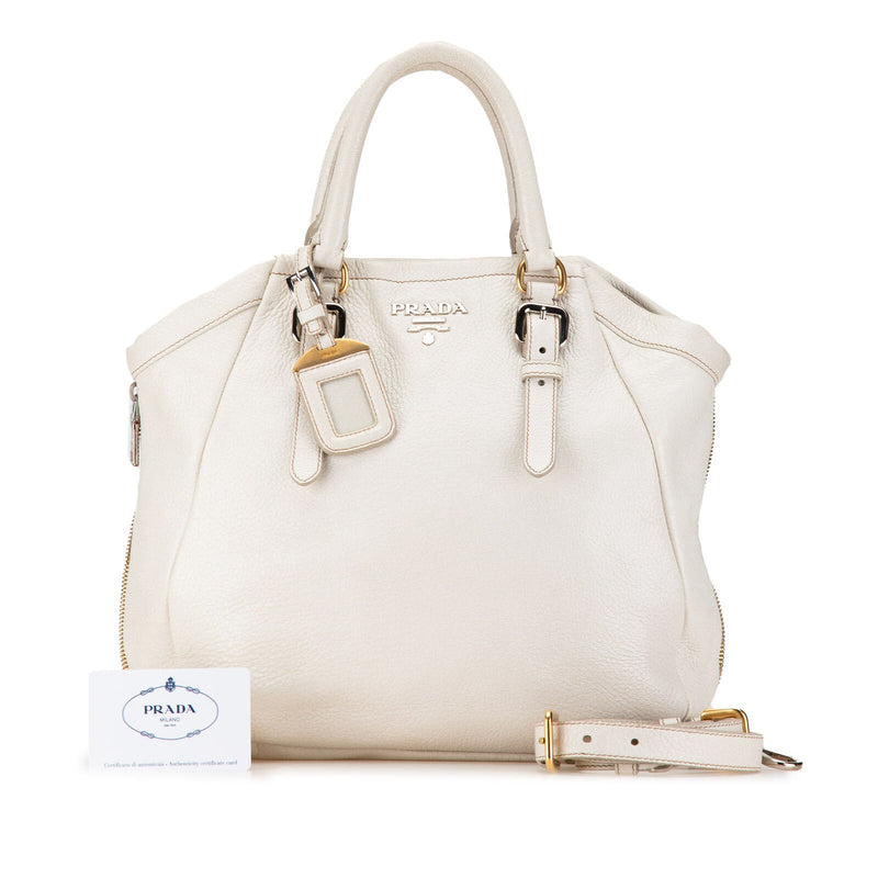 Prada Vitello Daino White Calf