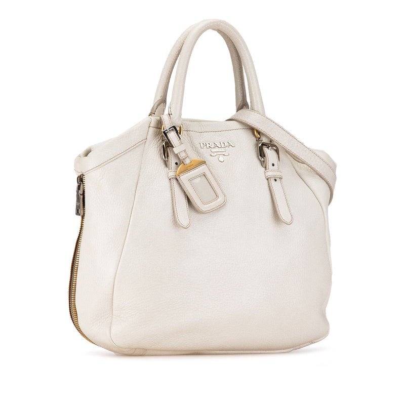 Prada Vitello Daino White Calf