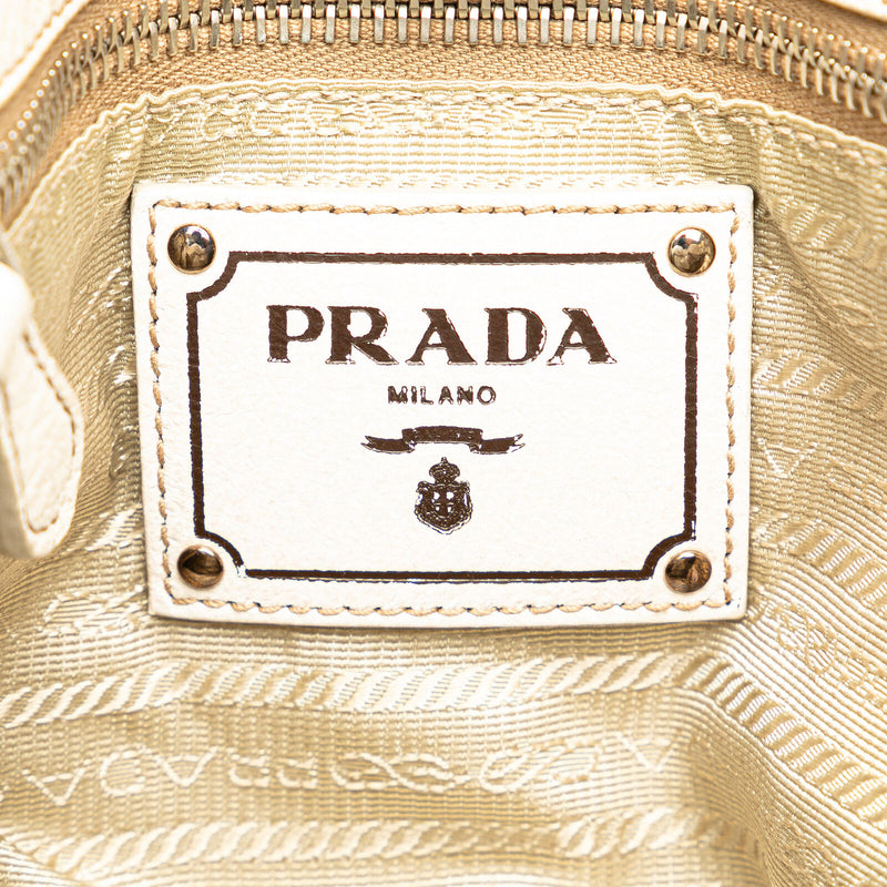 Prada Vitello Daino White Calf