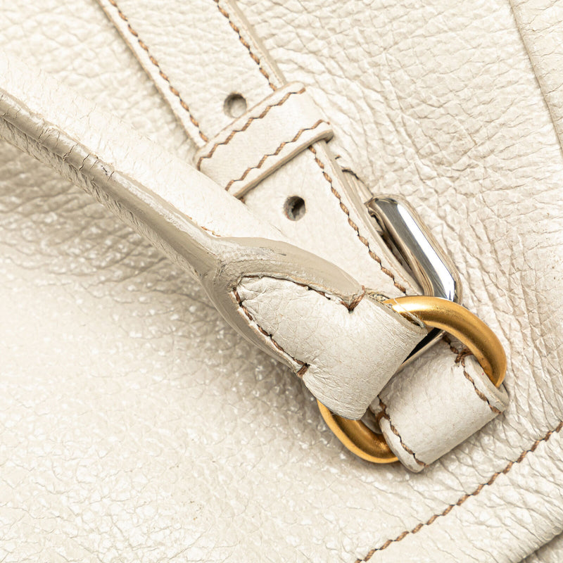 Prada Vitello Daino White Calf