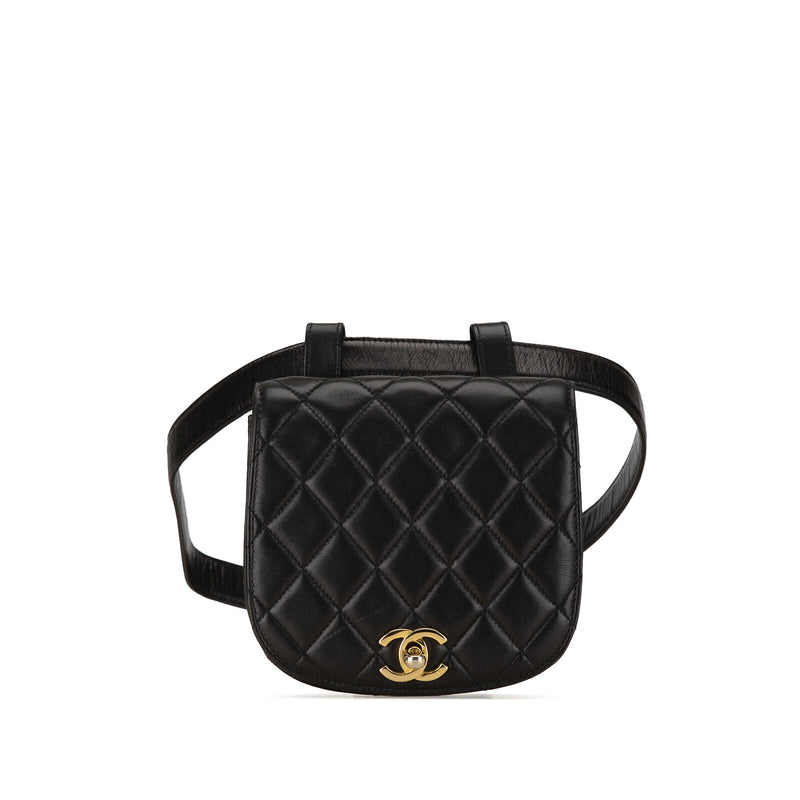 Chanel Cc Quilted Lambskin Black