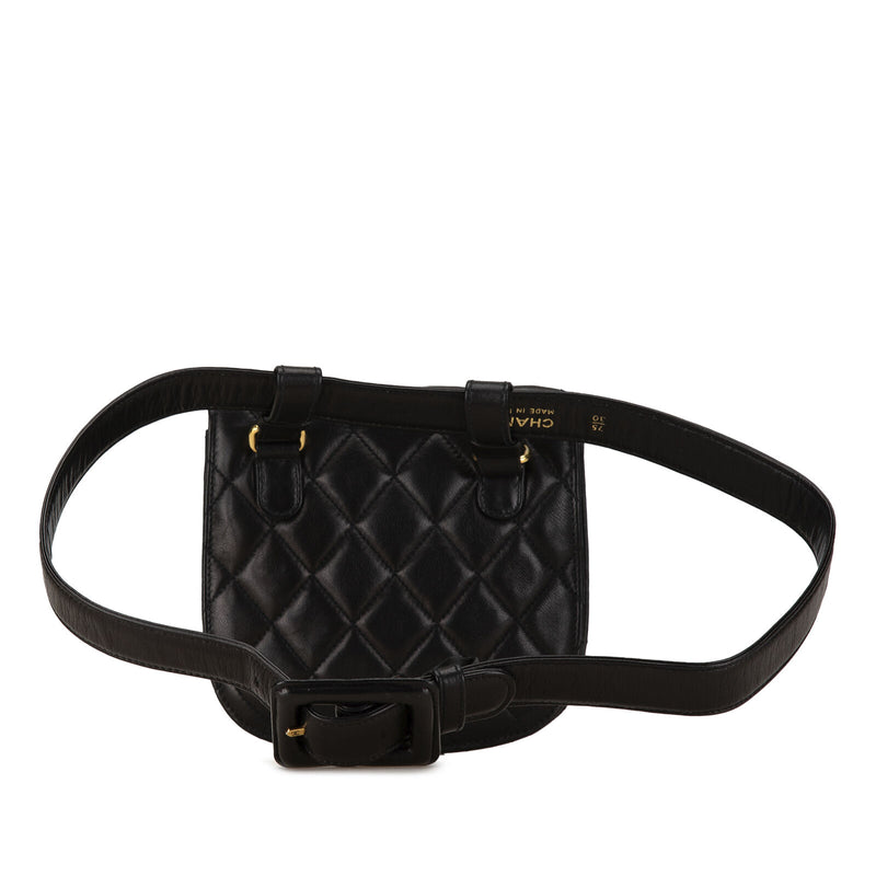 Chanel Cc Quilted Lambskin Black