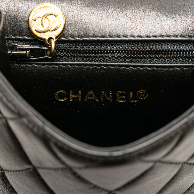 Chanel Cc Quilted Lambskin Black