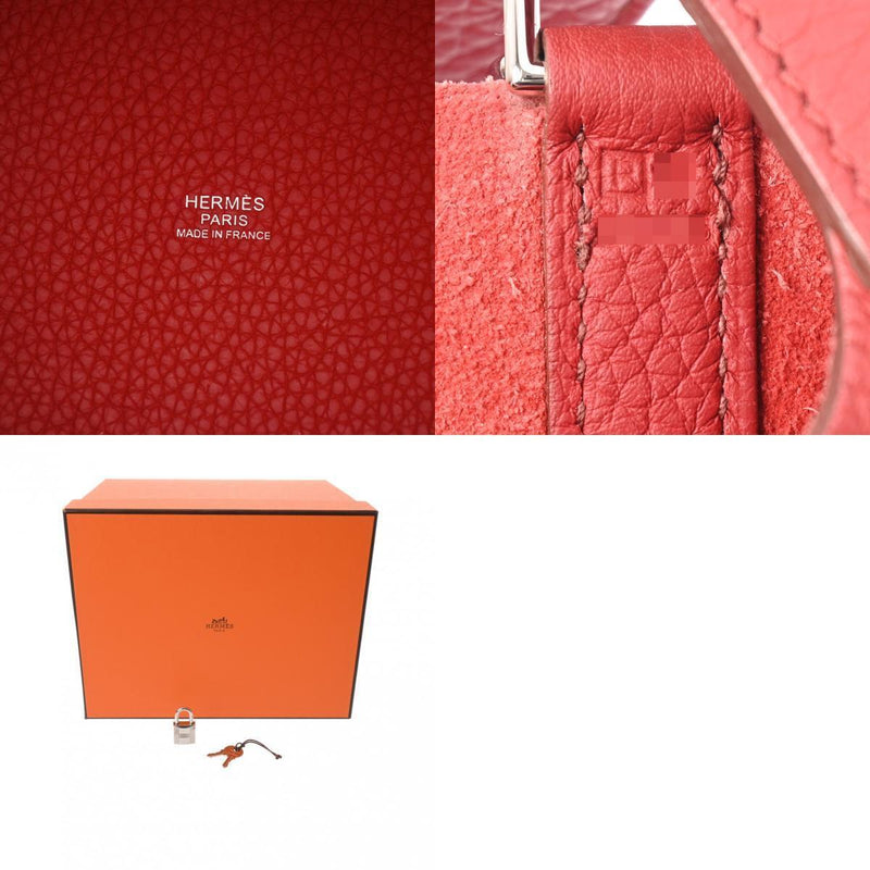 Hermes Picotan Lock Pm Rouge Hand Bag