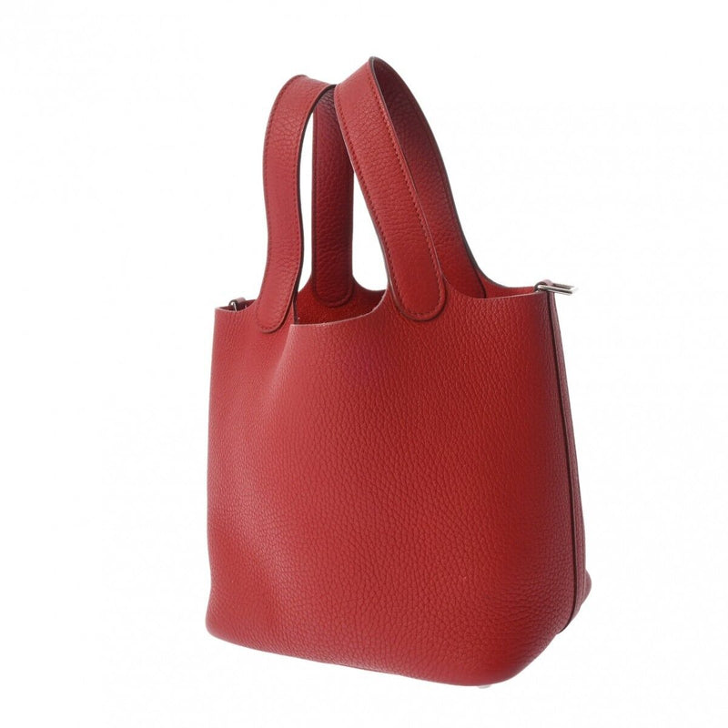 Hermes Picotan Lock Pm Rouge Hand Bag