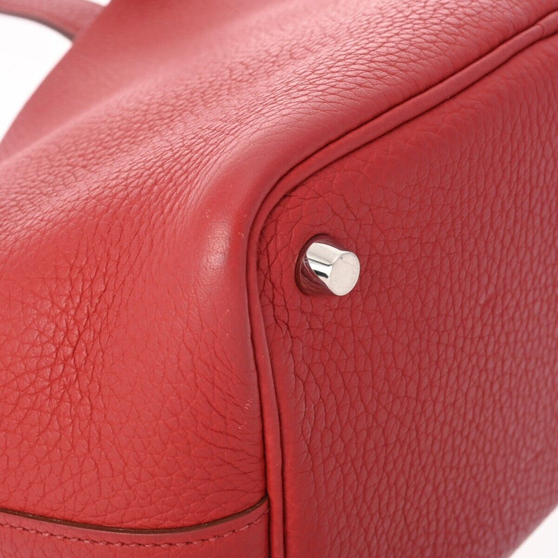 Hermes Picotan Lock Pm Rouge Hand Bag