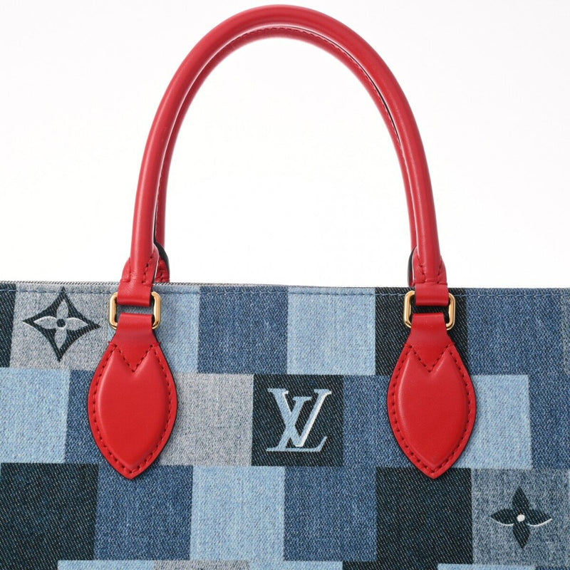 Louis Vuitton Denim Onthegogm 2Way Tote