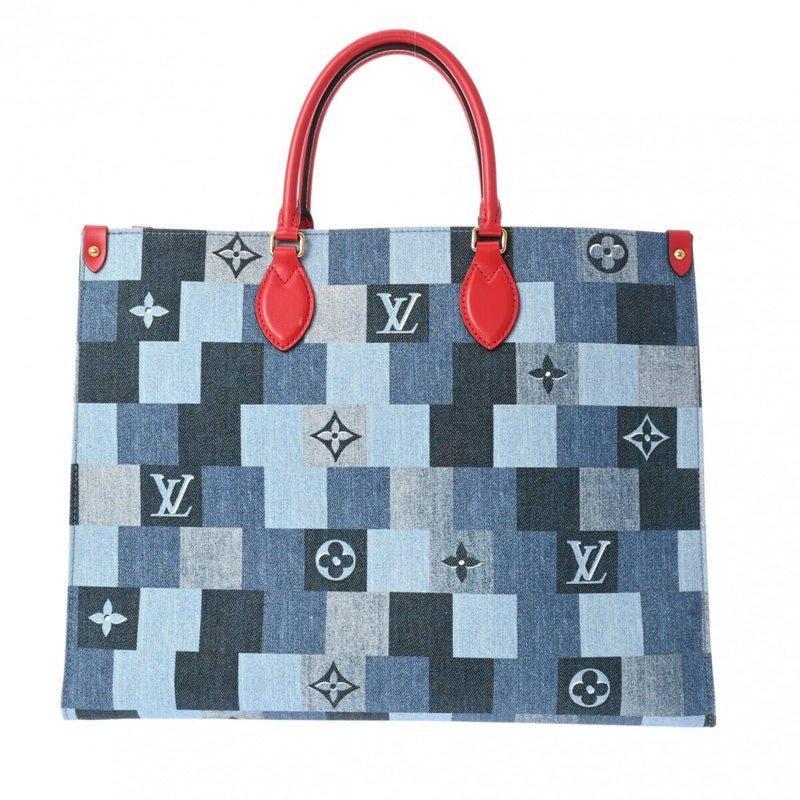 Louis Vuitton Denim Onthegogm 2Way Tote