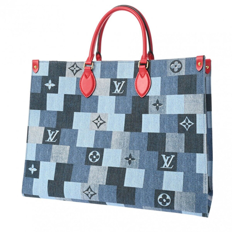 Louis Vuitton Denim Onthegogm 2Way Tote