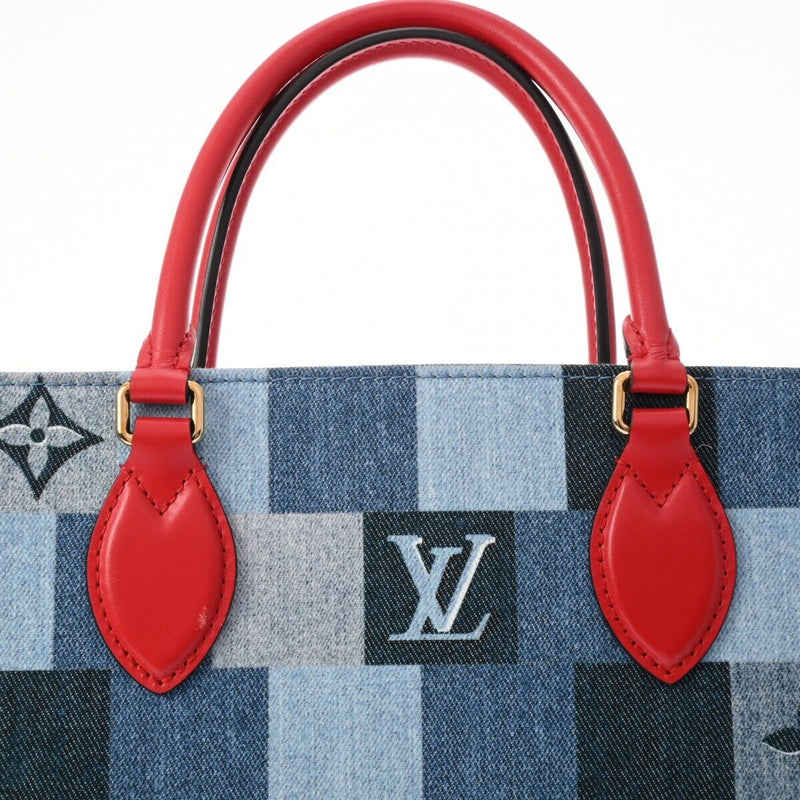 Louis Vuitton Denim Onthegogm 2Way Tote