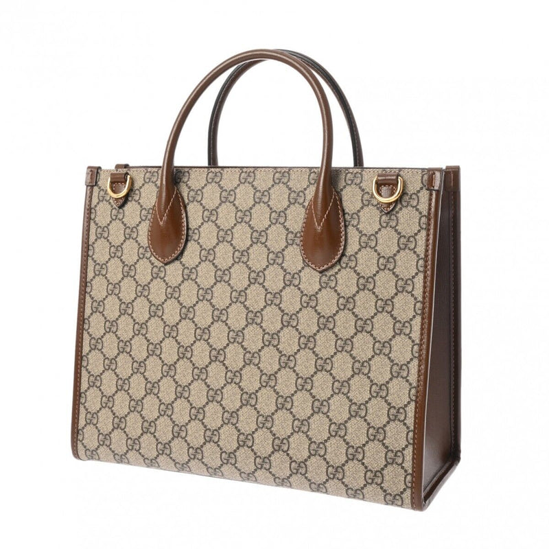 Gucci Gg Supreme Small Tote Beige /