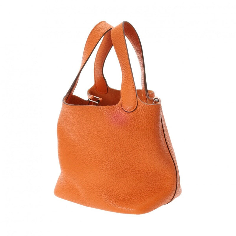 Hermes Picotan Lock Pm Orange Hand Bag