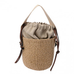 Chloe Woody Small Basket Beige / Brown