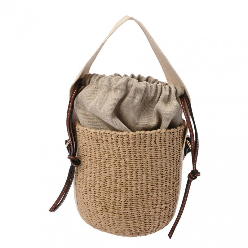 Chloe Woody Small Basket Beige / Brown