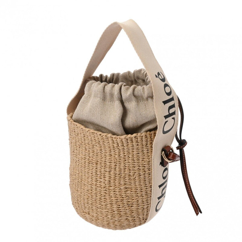 Chloe Woody Small Basket Beige / Brown