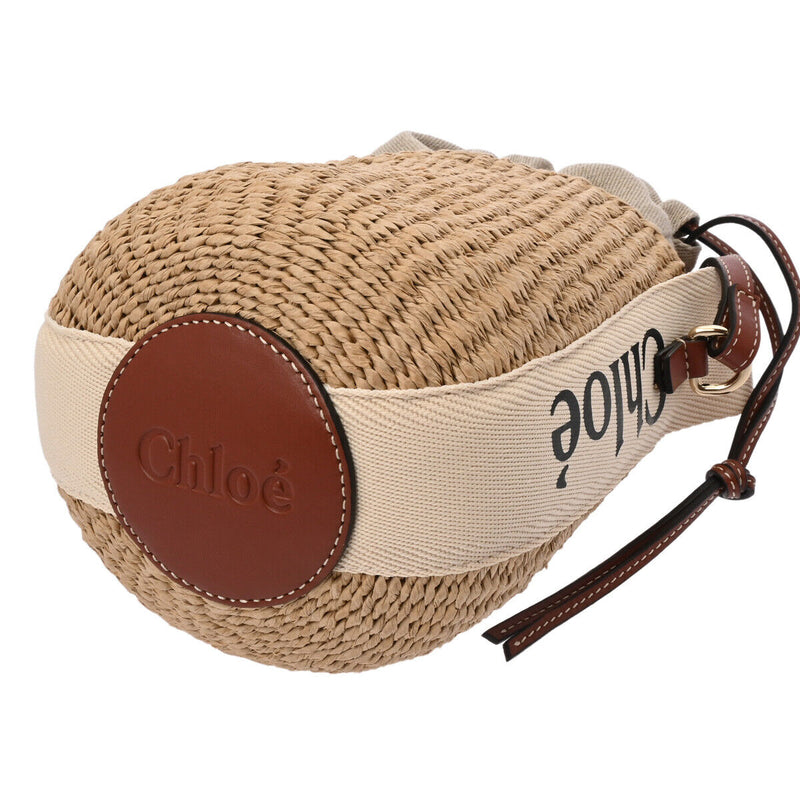 Chloe Woody Small Basket Beige / Brown