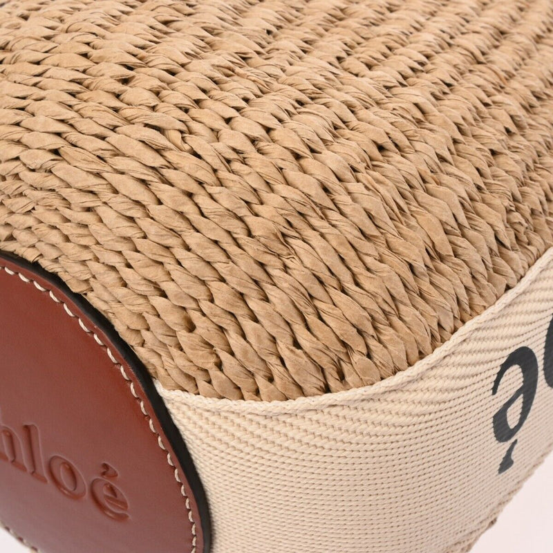 Chloe Woody Small Basket Beige / Brown