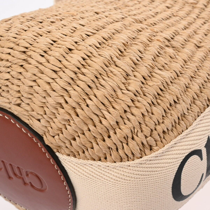 Chloe Woody Small Basket Beige / Brown