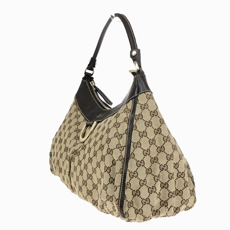 Gucci Gg Logo Abbey Shoulder Bag Canvas