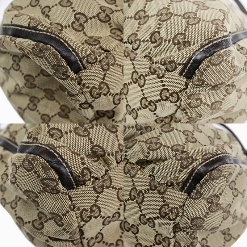 Gucci Gg Logo Abbey Shoulder Bag Canvas