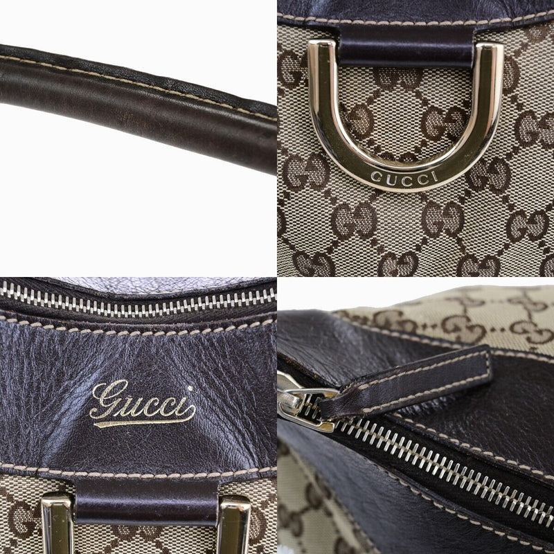 Gucci Gg Logo Abbey Shoulder Bag Canvas