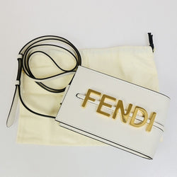 Fendi Logo Mini Shoulder Bag Leather