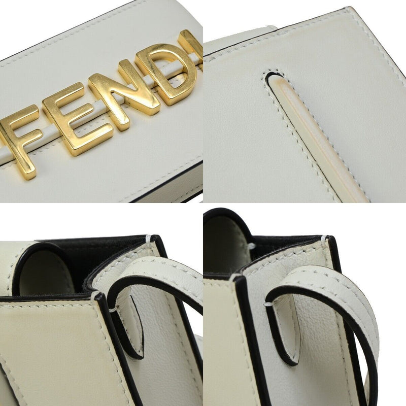 Fendi Logo Mini Shoulder Bag Leather