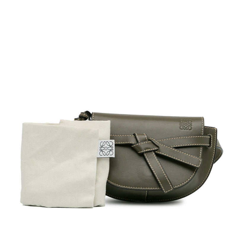 Loewe Mini Gate Green Dark Calf