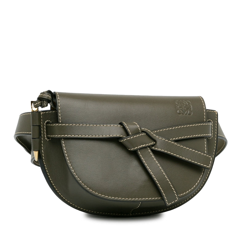 Loewe Mini Gate Green Dark Calf