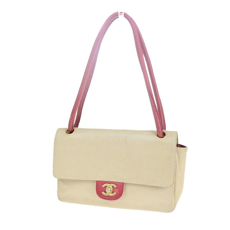 Chanel Cc Logo Punching Bicolor Shoulder