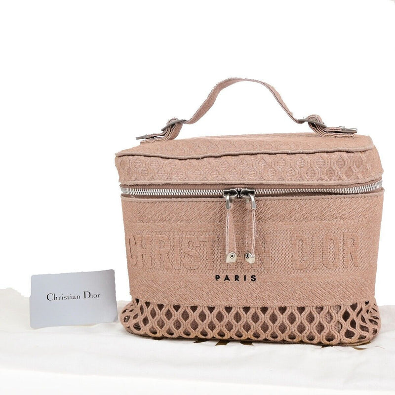 Christian Dior Logo Vanity Mesh Hand Bag