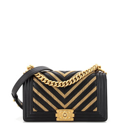 Chanel Boy Flap Bag Braided Chevron