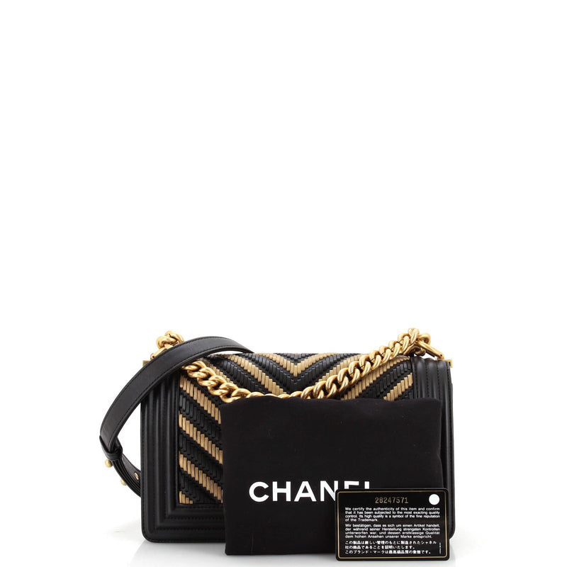 Chanel Boy Flap Bag Braided Chevron