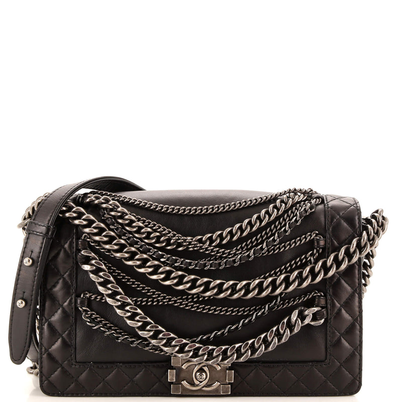 Chanel Boy Flap Bag Enchained Lambskin