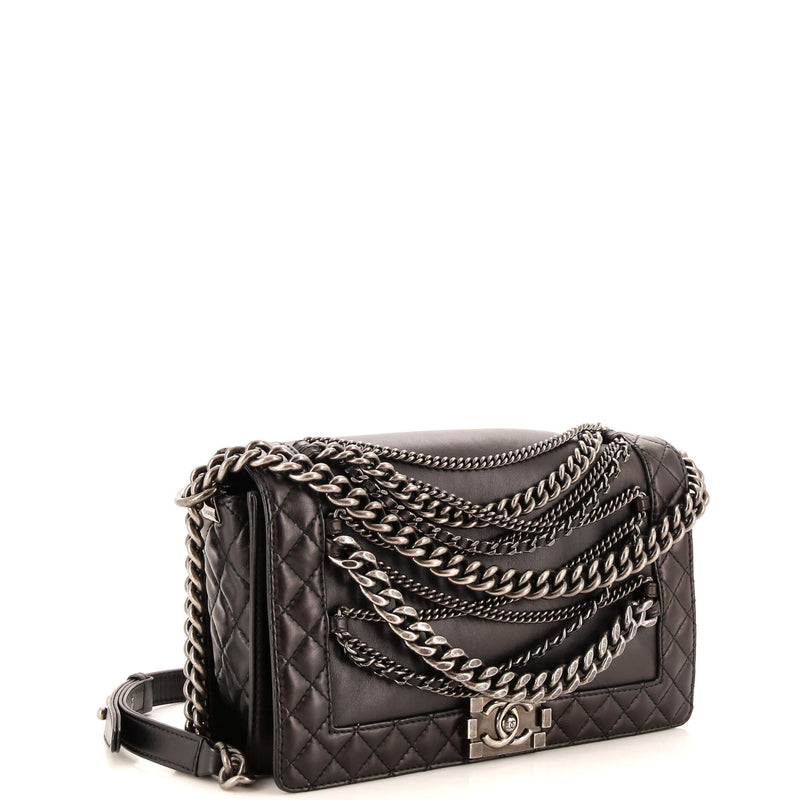 Chanel Boy Flap Bag Enchained Lambskin