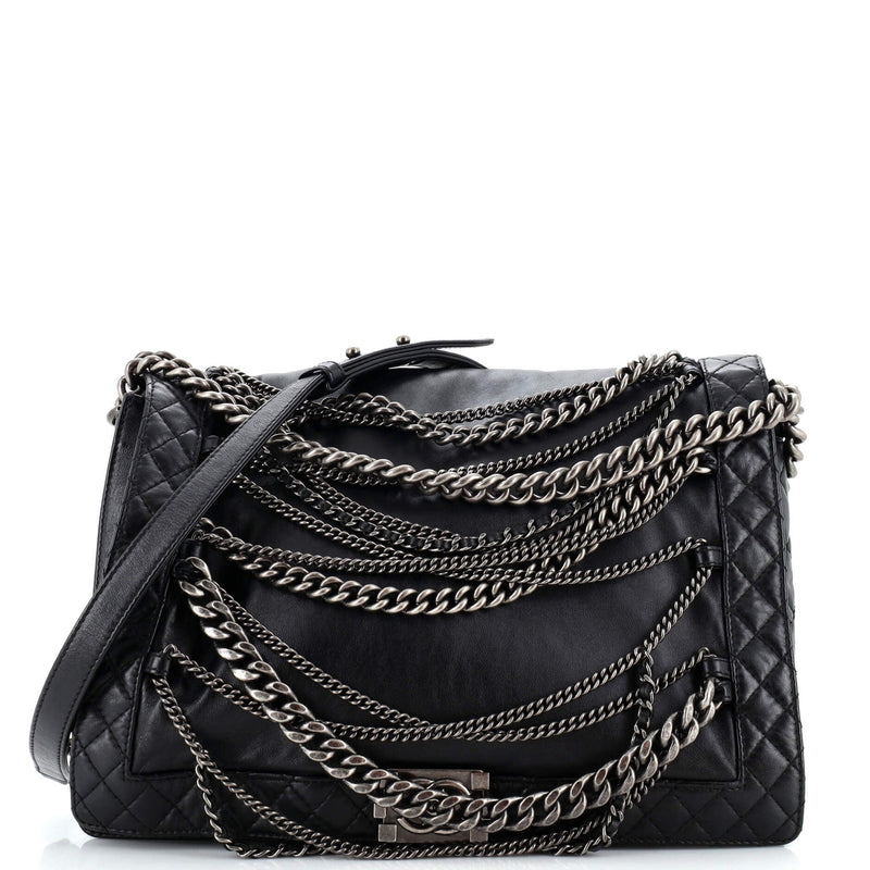 Chanel Boy Flap Bag Enchained Lambskin