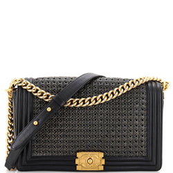 Chanel Boy Flap Bag Braided Sheepskin