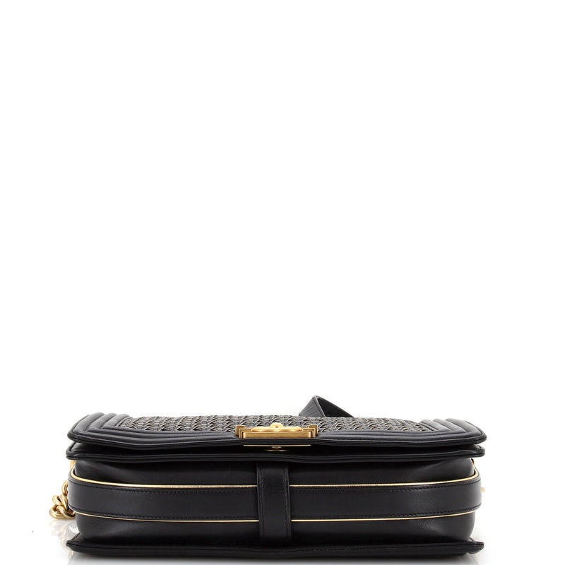 Chanel Boy Flap Bag Braided Sheepskin