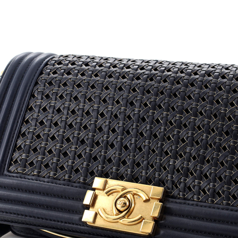 Chanel Boy Flap Bag Braided Sheepskin