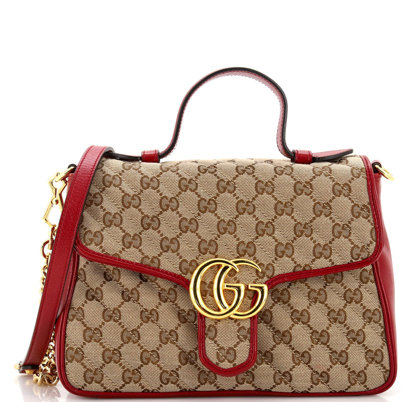 Gucci Gg Marmont Top Handle Flap Bag