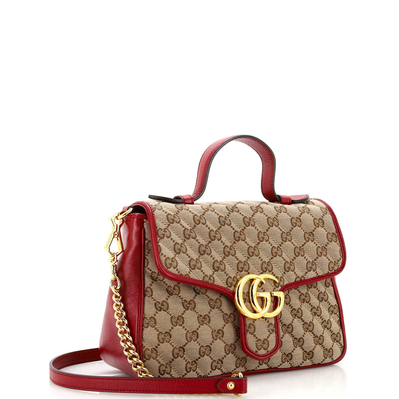 Gucci Gg Marmont Top Handle Flap Bag