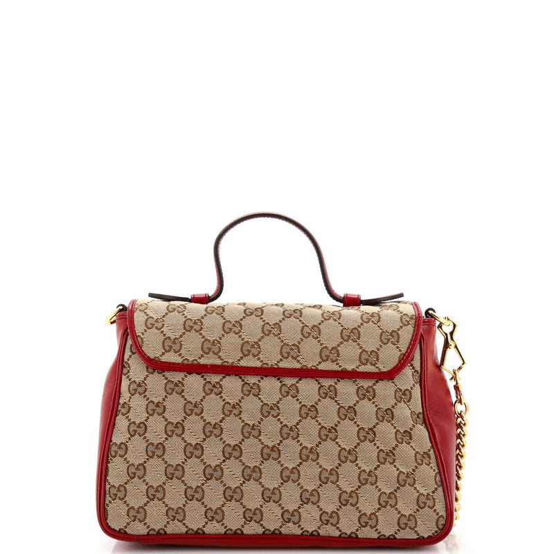 Gucci Gg Marmont Top Handle Flap Bag