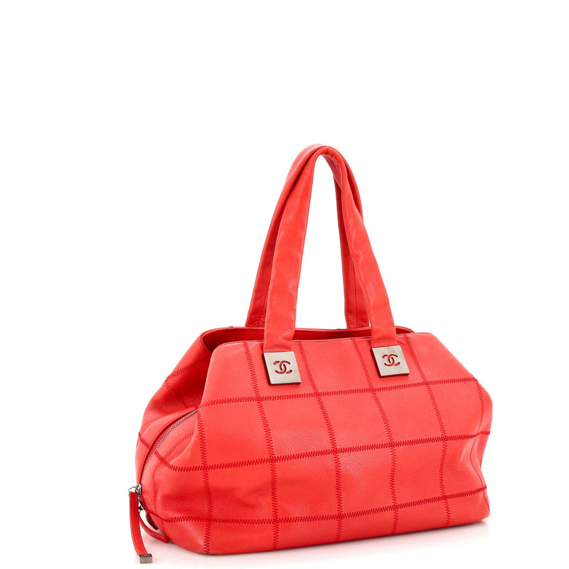 Chanel Square Stitch Bowler Bag Quilted