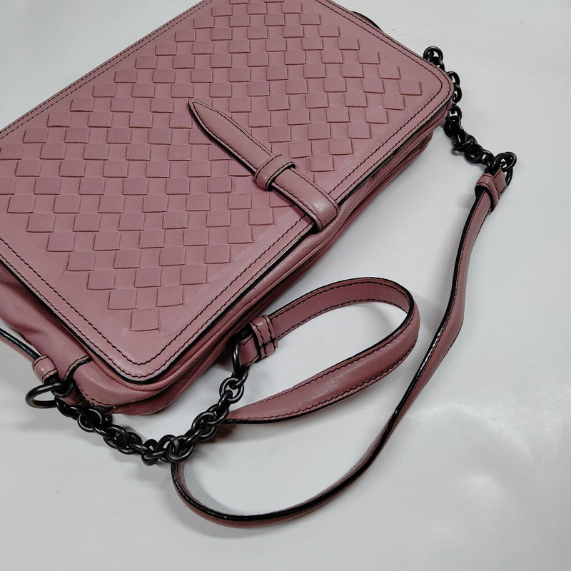 Bottega Veneta Hand Bag Pink Leather