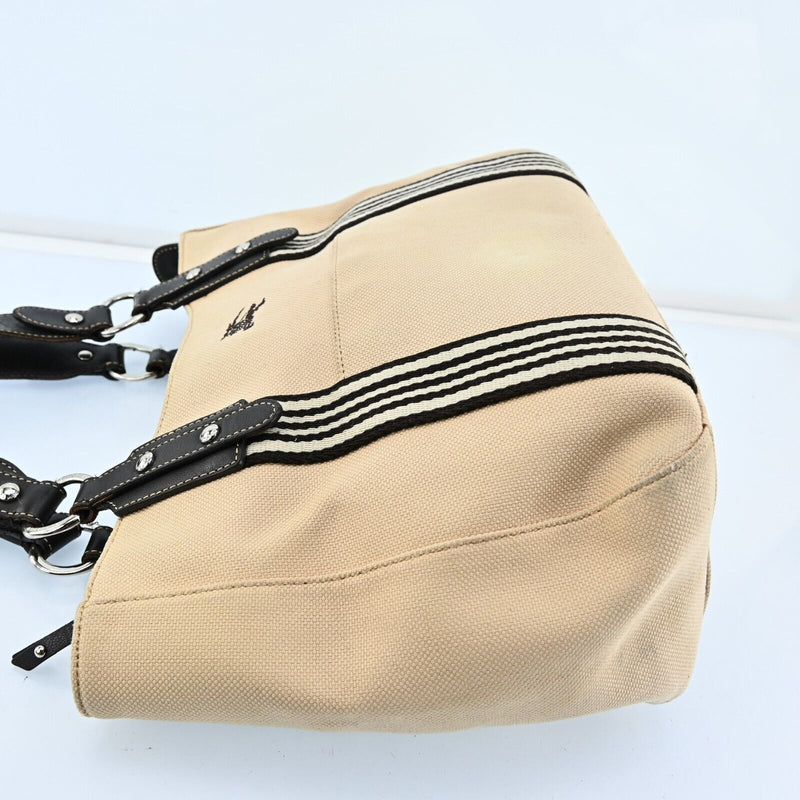 Burberry Hand Bag Canvas Leather