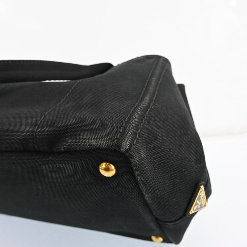 Prada Logos Canapa Canvas Hand Bag